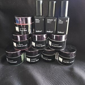 Nailboo Dip Powder Nail Kit - Black and Silver